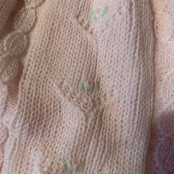 VINTAGE 🛍🎉HP Pink Sweater Dress 1972 6/9 months - Picture 2 of 4